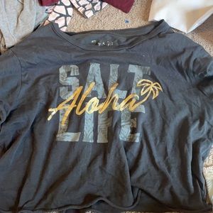 Aloha Salt Life Crop Top Tee